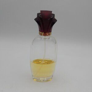 Vintage DESIGN Perfume By EA Fragrances 30% Full Art Deco Ruby Crystal Bottle